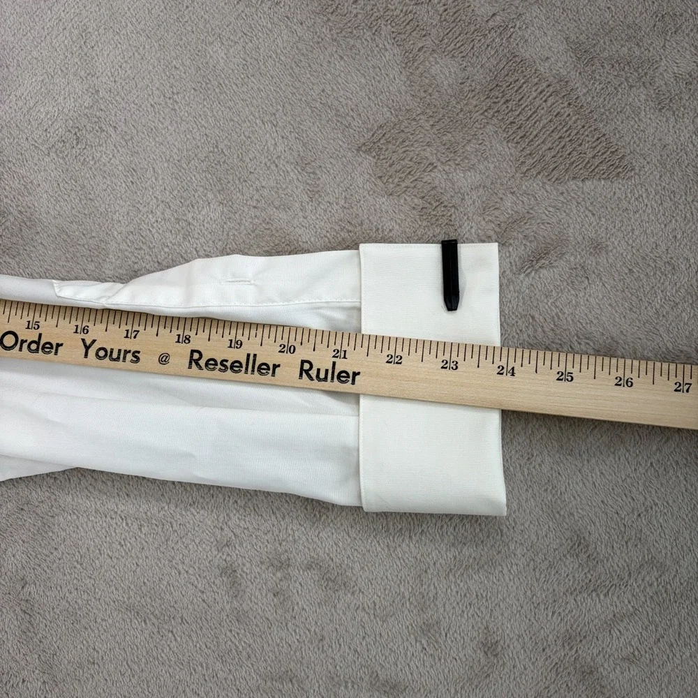 ETON Slim-Fit French-Cuff Pleated Bib Tuxedo Dress Shirt Men 41 16 Designer